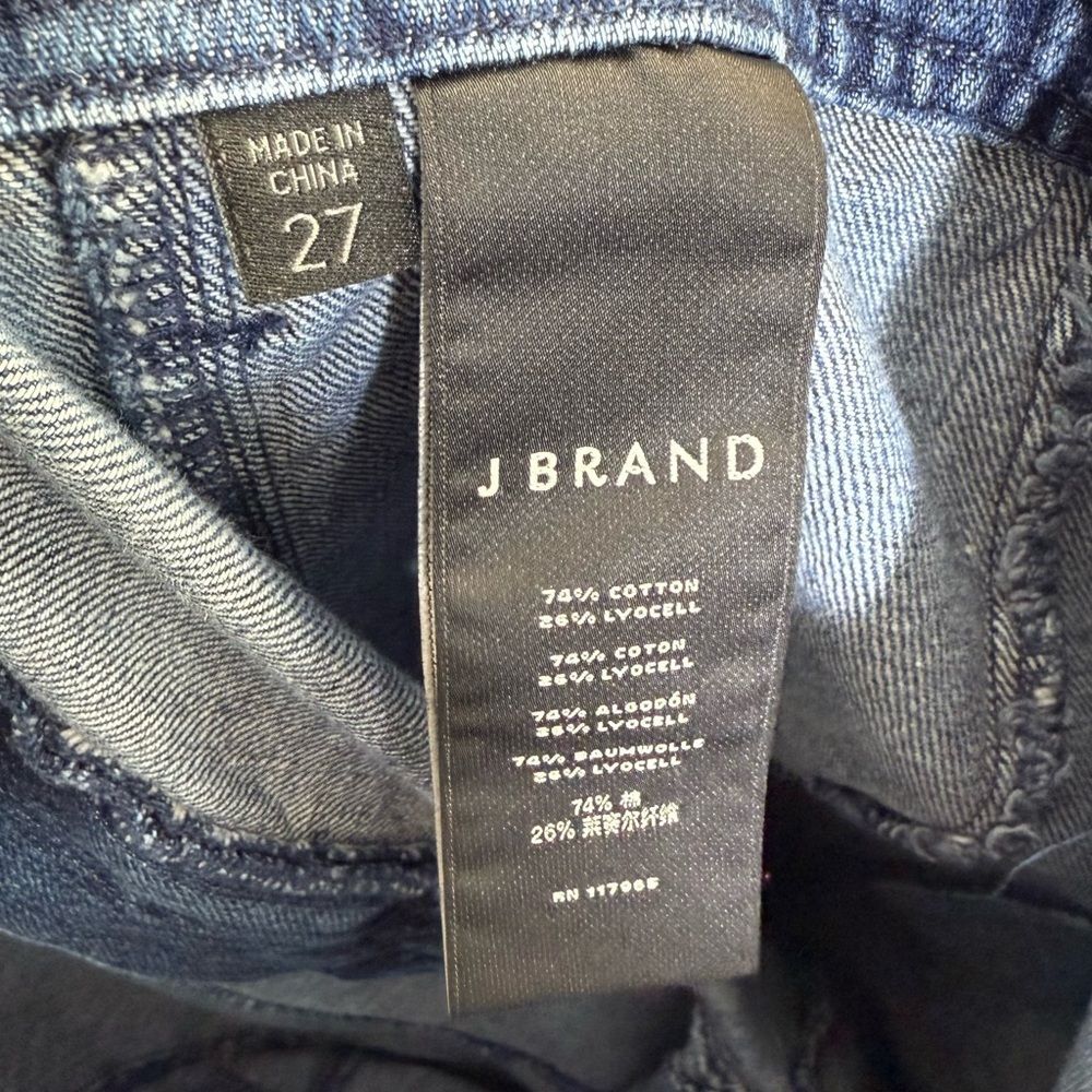 J BRAND Athena Cropped Paperbag Jeans Utility Cargo Blue Denim Pants Size 27 - Picture 4 of 15